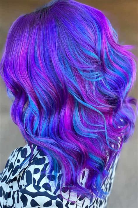 blue black purple hair|black and purple hair ideas.